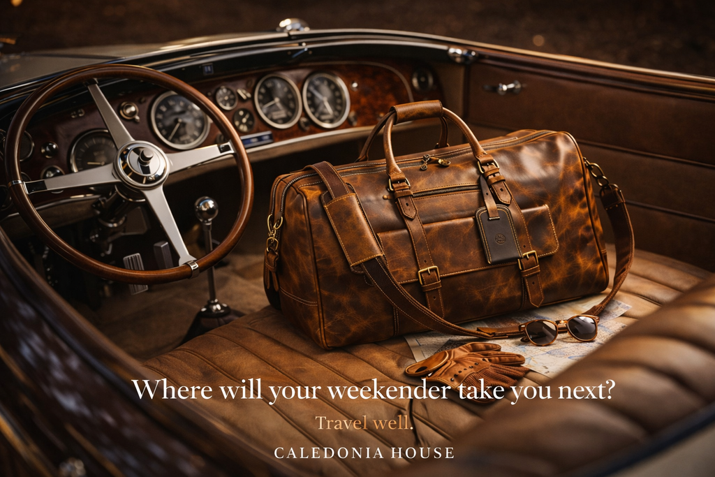 THE HIGHLAND FLING LEATHER WEEKENDER BAG