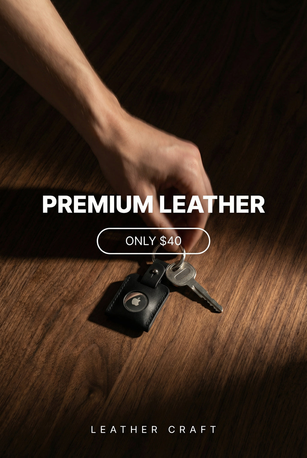 LEATHER AIRTAG KEYCHAIN