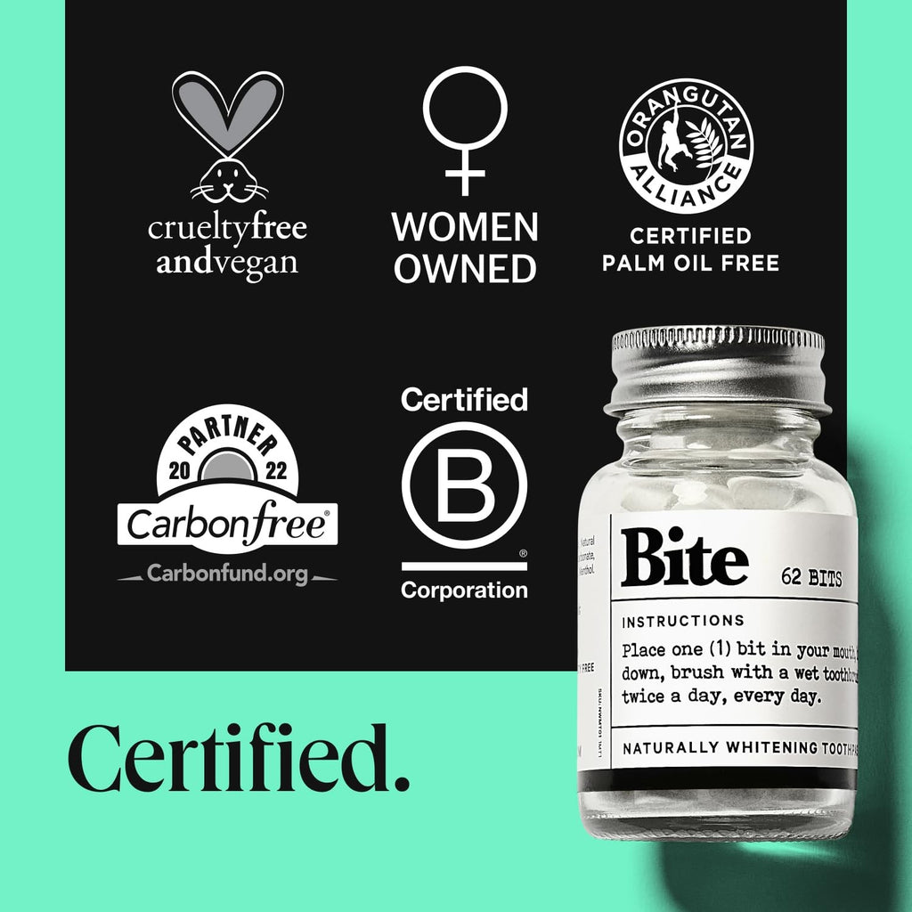 Bite Whitening Toothpaste Tablets – Nano Hydroxyapatite & Xylitol (Min